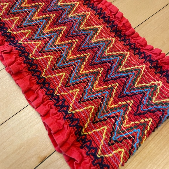 Zig Zag Colorful Pattern Ruffle Tub Top Bandeau - Picture 2 of 5